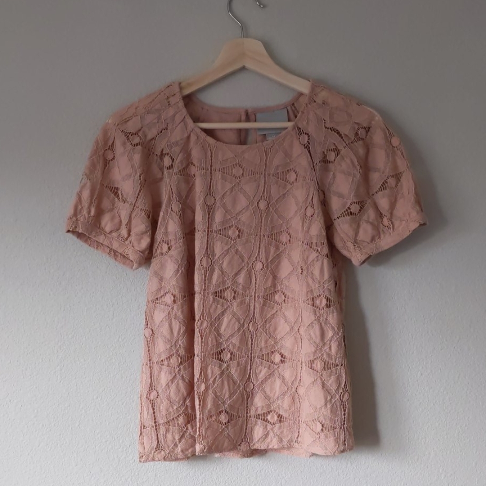 Dusty Rose Anthropologie Blouse
